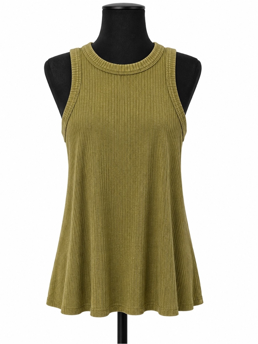 ASOS Olive Sleeveless Ribbed Tank Top